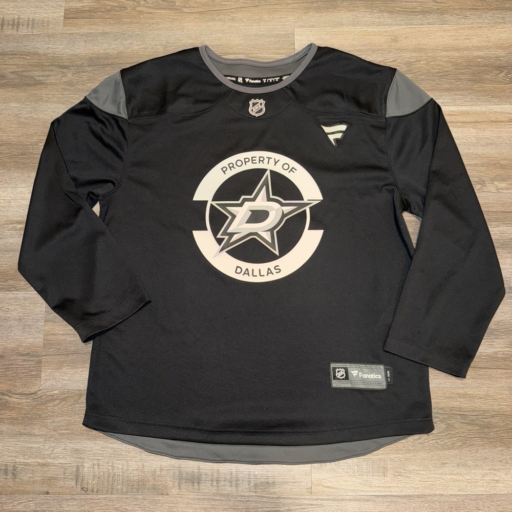 Dallas Stars Fanatics Black Practice Jersey Mens Medium NHL